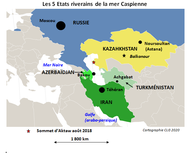 capture carte complétée les 5 riverains de la Caspienne
